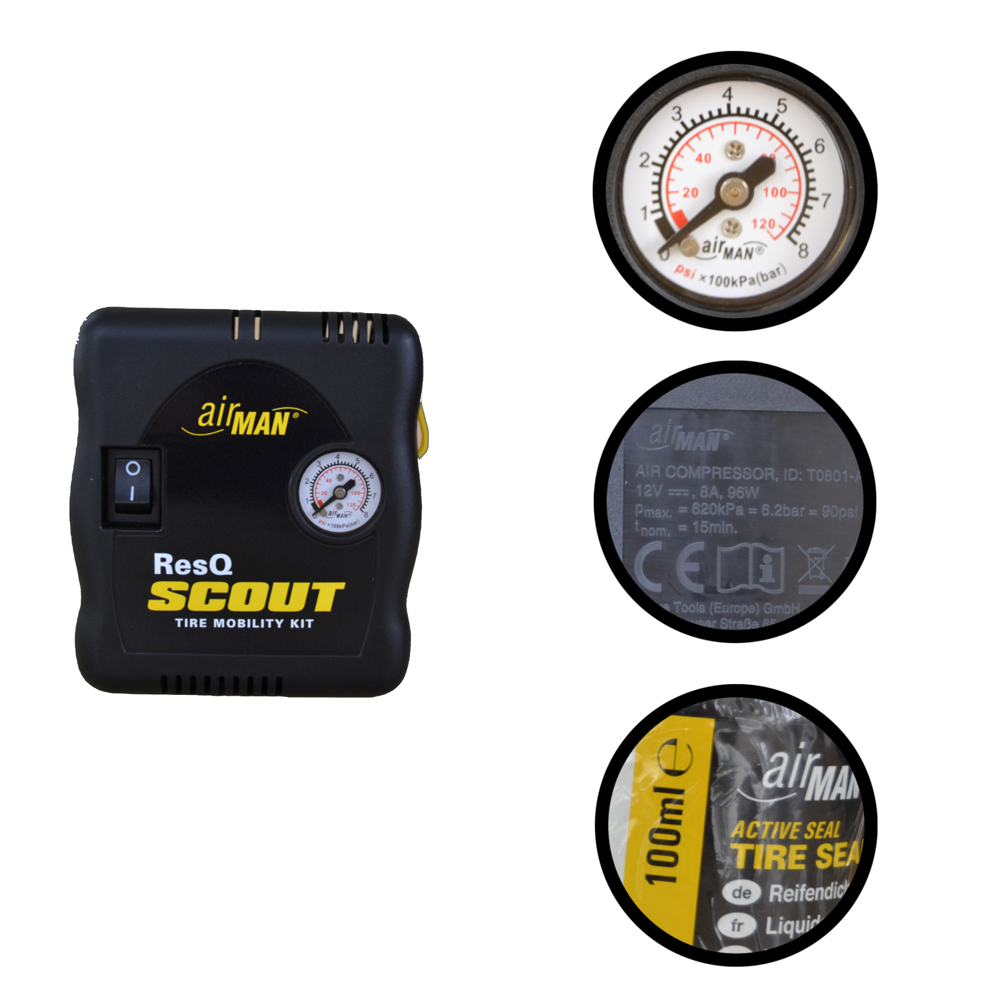 AirMan Scout VO Moto Lastik Tamir Seti